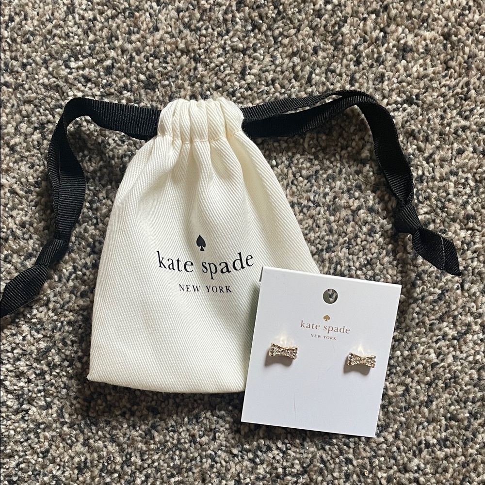 Kate Spade Shimmering Gold Bow Studs